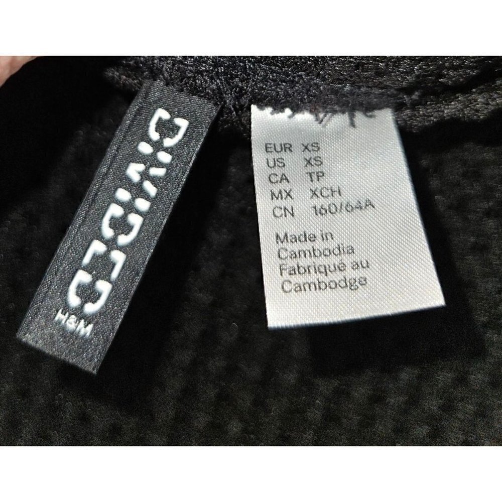 H&M Divided Pants Bootcut Open Knit Black Womens Sz XS Panty Lined High Rise NEW - Picture 5 of 7